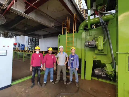 SA2.5-3.0 Blast Effective for Steel Pipe Round Bar Roller Conveyor Shot Blasting Cleaning Machine
